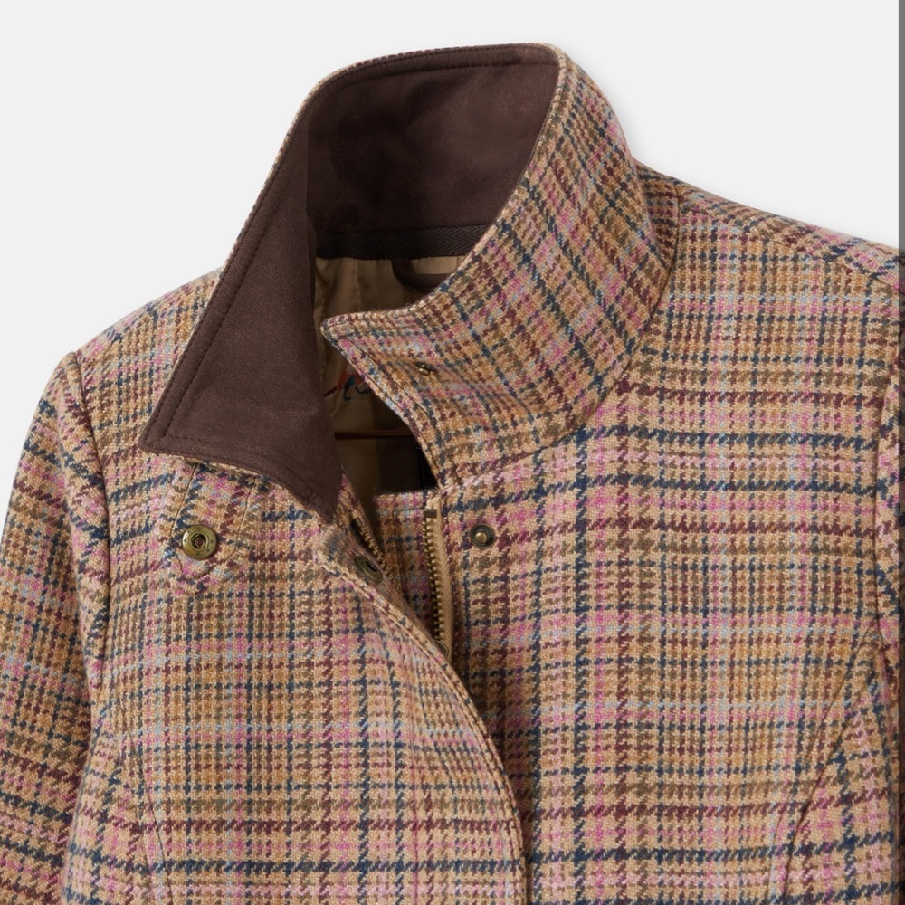 NWT Joules Tweed Classic Pink Tweed Fieldcoat 💖